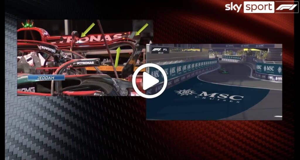 F1 | Mercedes a Jeddah con una nuova ala posteriore: l’analisi [VIDEO]