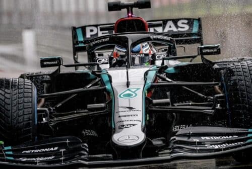 F1 | Mercedes, Kimi Antonelli in pista con la W12 del 2021 [FOTO]