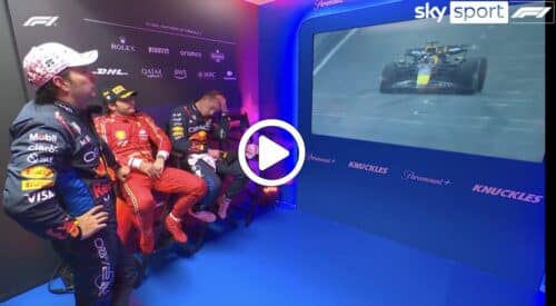 F1 | GP Giappone: il commento di Verstappen, Perez e Sainz nel retropodio di Suzuka [VIDEO]