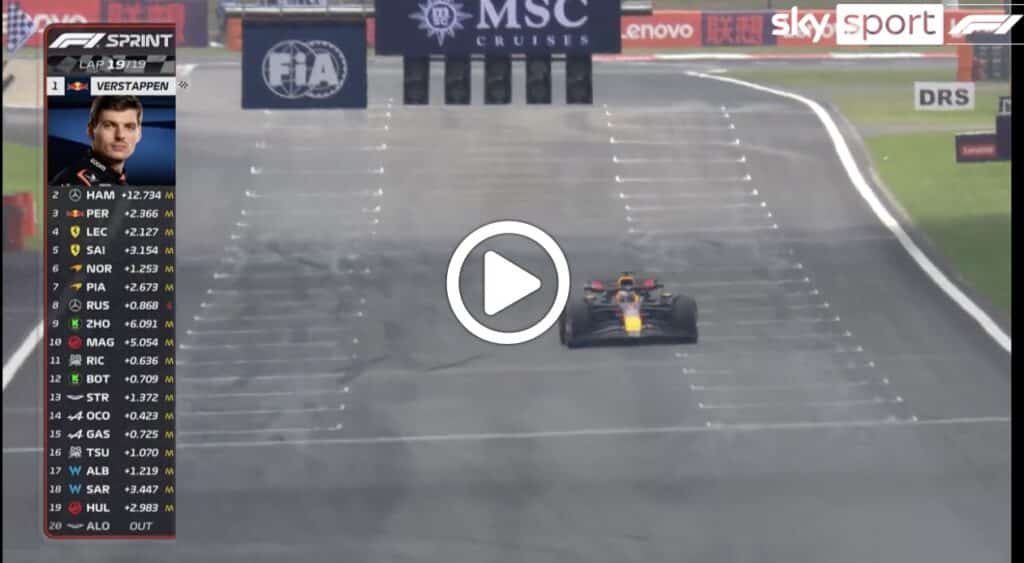 F1 | Verstappen vince la prima Sprint della stagione: i metri conclusivi della mini-gara in Cina [VIDEO]