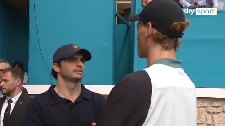 F1 | Sainz incontra Sinner a Montecarlo [VIDEO]