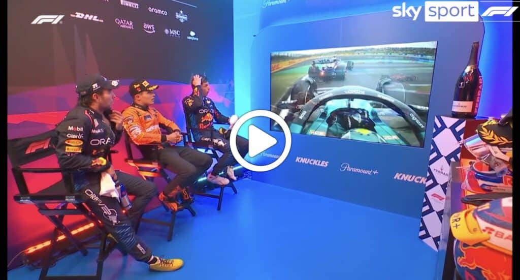 F1 | GP Cina, i commenti nel retropodio di Verstappen, Norris e Perez [VIDEO]
