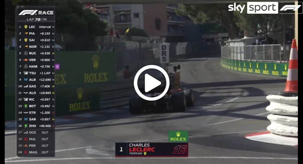 F1 | GP Monaco, Leclerc vince a Monaco: l’ultimo giro con il commento di Carlo Vanzini [VIDEO]