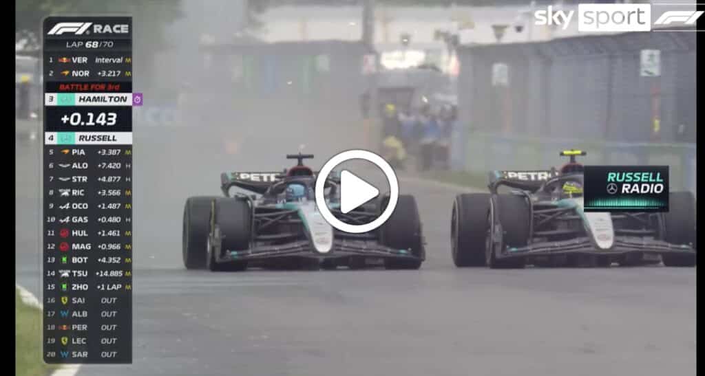 F1 | Mercedes, duello senza esclusione di colpi tra Hamilton e Russell in Canada [VIDEO]