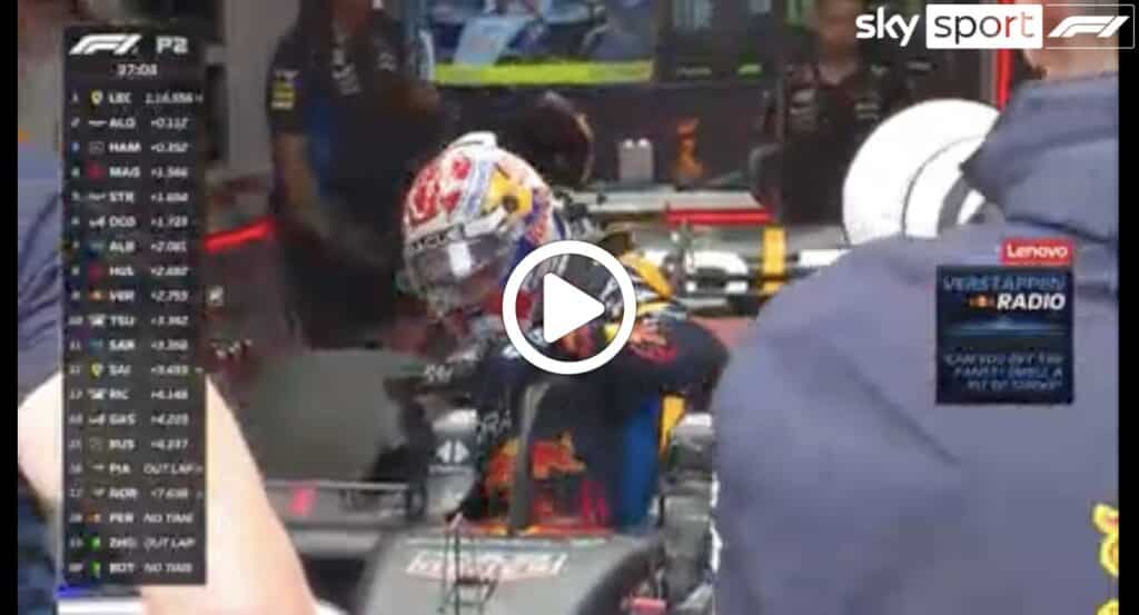 F1 | Verstappen e la puzza di bruciato: libere 2 chiuse in anticipo per un problema all’ERS [VIDEO]