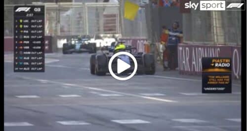 F1 | Clamoroso in Williams: Albon esce dai box a Baku con l’airbox in vettura [VIDEO]