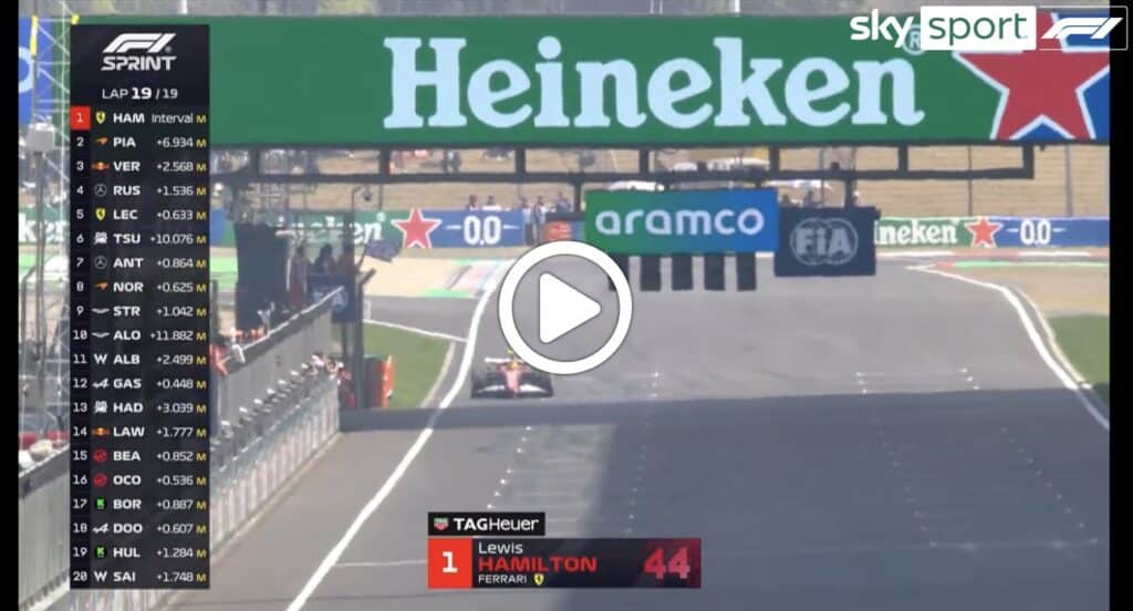F1 GP Cina | Hamilton conquista la Sprint a Shanghai: primo acuto al volante della Ferrari [VIDEO]