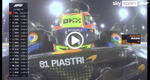 F1 GP Bahrain | Piastri, complimenti alla squadra nel team radio post-gara: “Mega lavoro” [VIDEO]