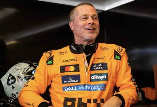 F1 | Brad Pitt in pista con la McLaren MCL60 al COTA [FOTO DAI BOX]