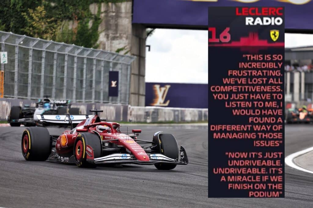F1 | Ferrari, Leclerc in radio: “Dovevate ascoltarmi, avrei trovato un modo per gestire i problemi”