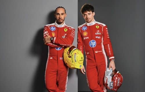 F1 | Ferrari, ecco tute e caschi di Hamilton e Leclerc: piccola anticipazione della livrea SF-26