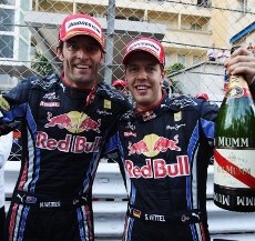 Red Bull: Mark Webber vince anche a Monaco. Vettel al traguardo al secondo posto