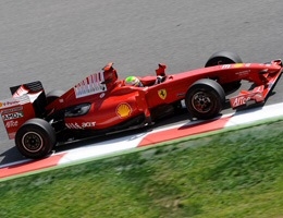 Ferrari: Primo e secondo tempo nella terza sessione di libere in Spagna